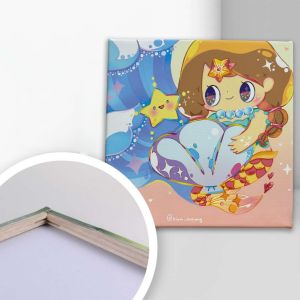 簡約油畫木框_刺繡,Wooden Canvas Wall Art_Embroidery