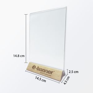 [刻字] 亞加力木底展示架(直立) [Engraved] Acrylic Wooden Base Display Stand (Straight)