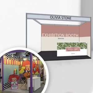 L型展覽攤位製作套餐｜雙面開展位佈置