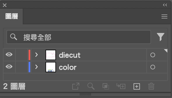 在 Illustrator 新增 diecut 圖層並準備封閉路徑。