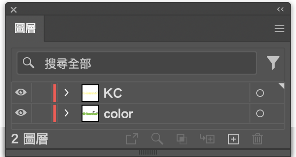 新增 KCUT 圖層並放置半穿裁切線。